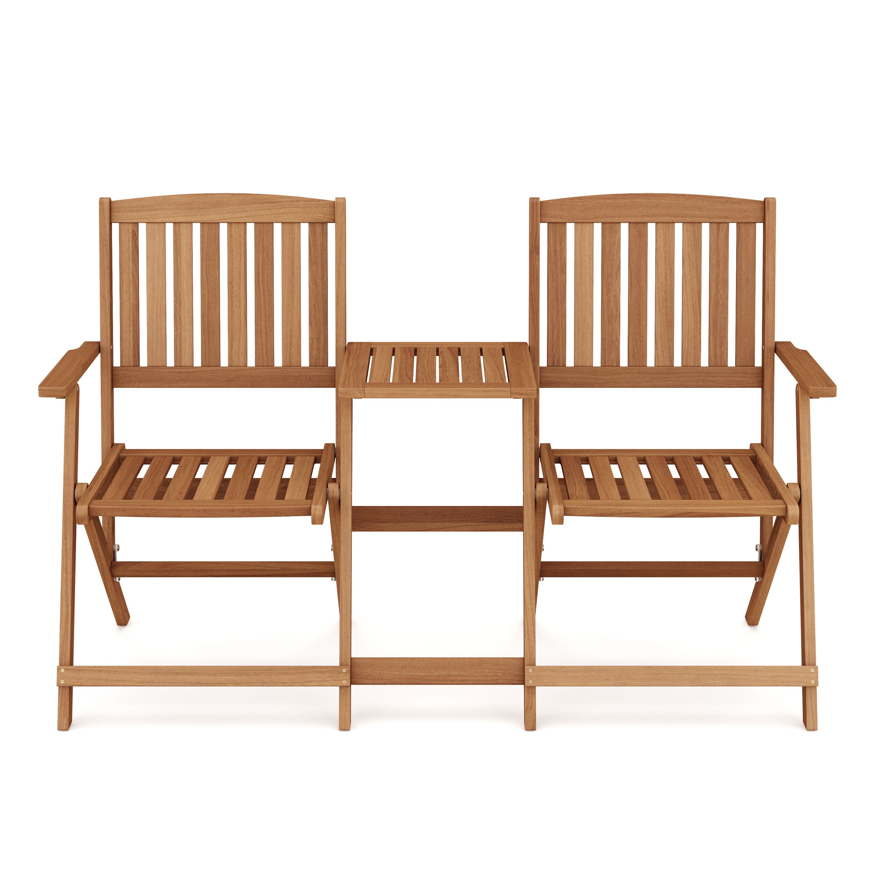 Stuhlset mit Tisch Holz SALEMA