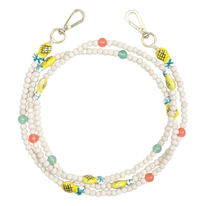 Louvini Cordon perle de bois Arielle Ananas | Jaune