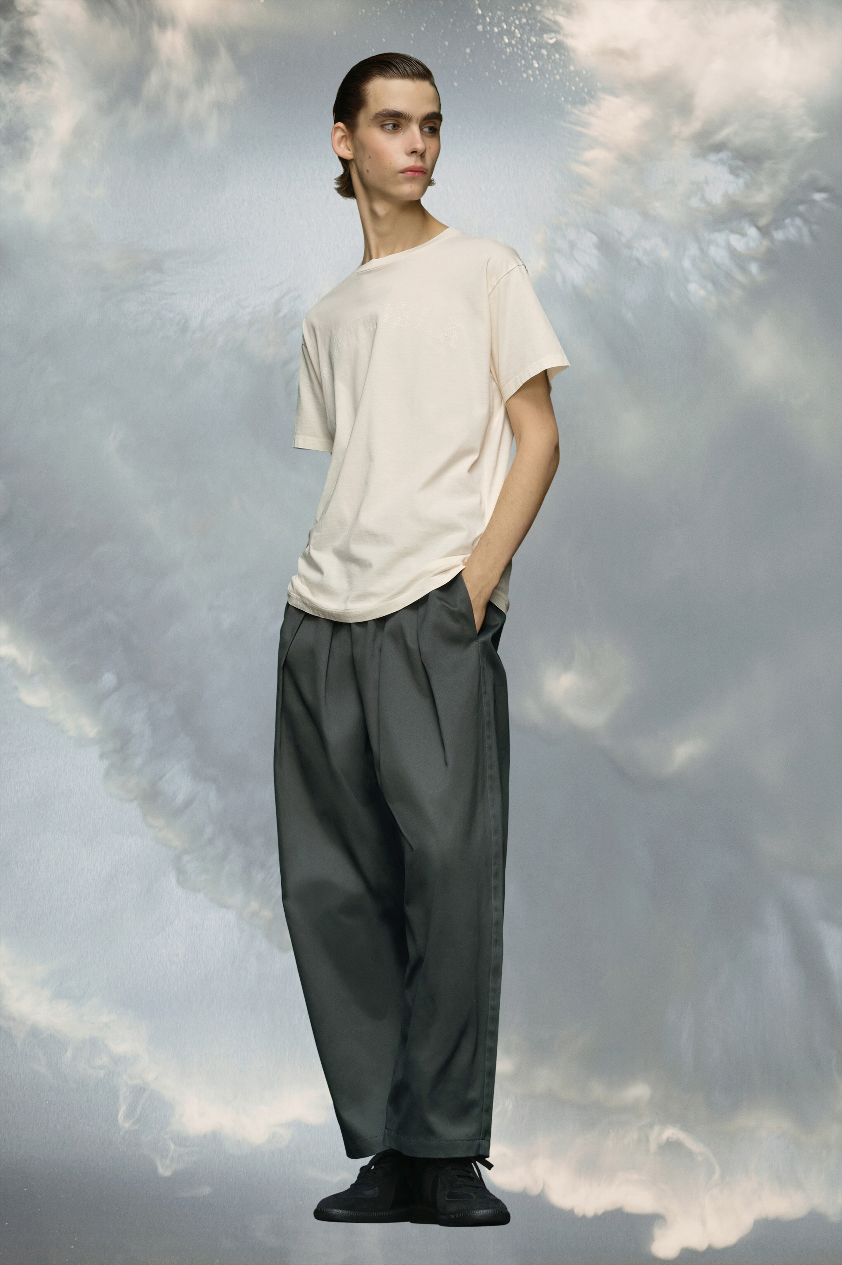 White Cotton Crewneck T-Shirt Blanc