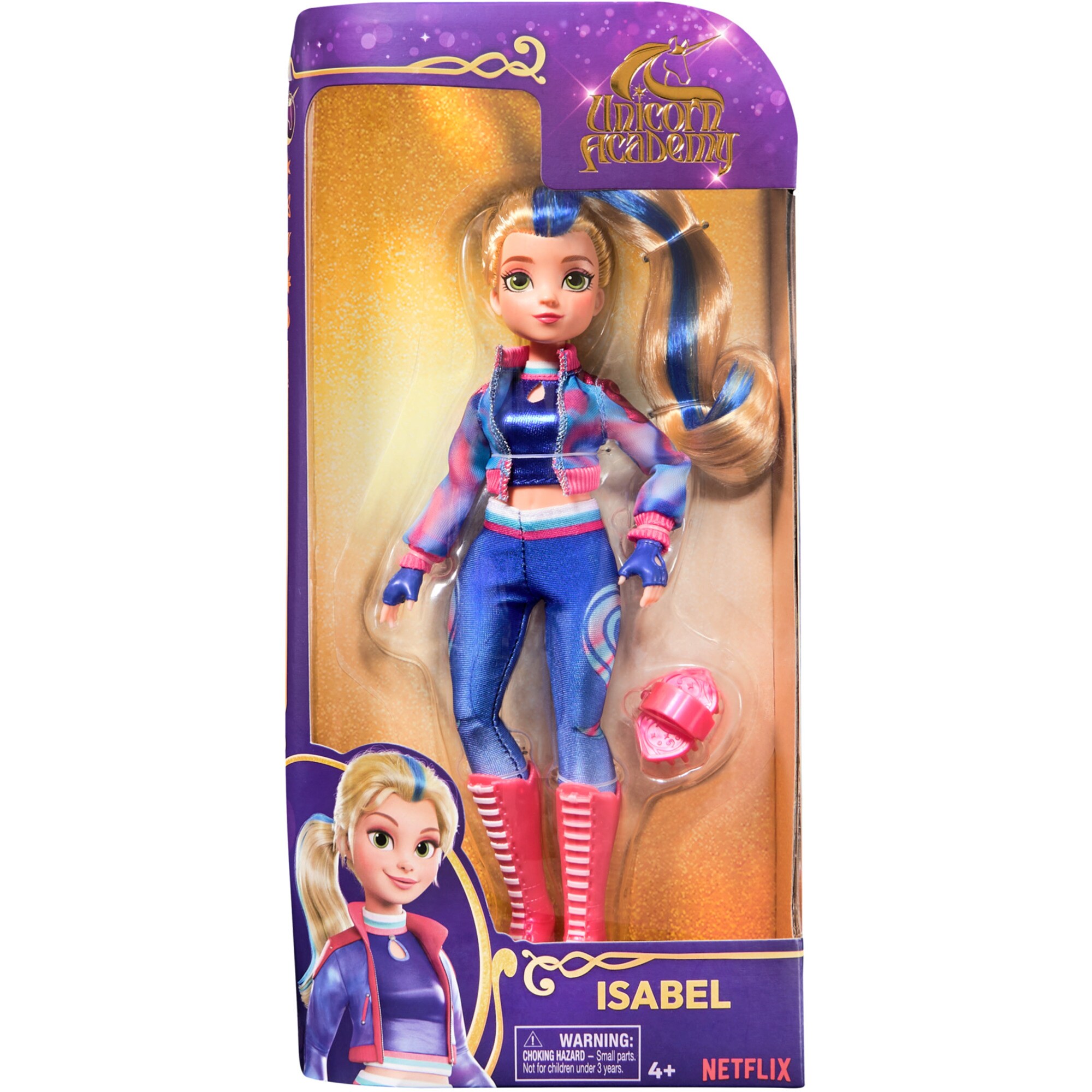 Spin Master Puppe Unicorn Academy - Ankleidepuppe Isabel