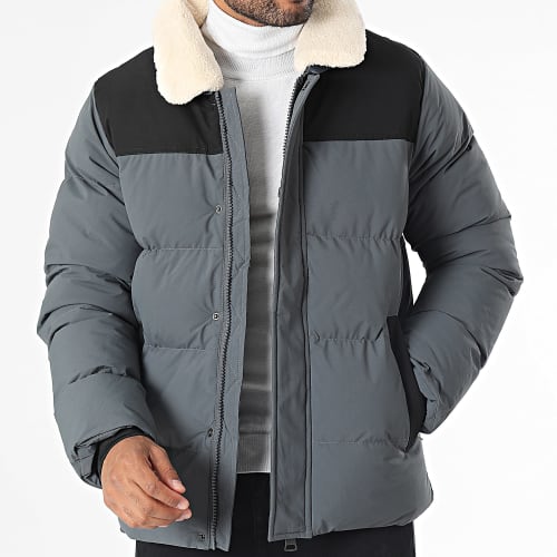 Doudoune Col Mouton Gris