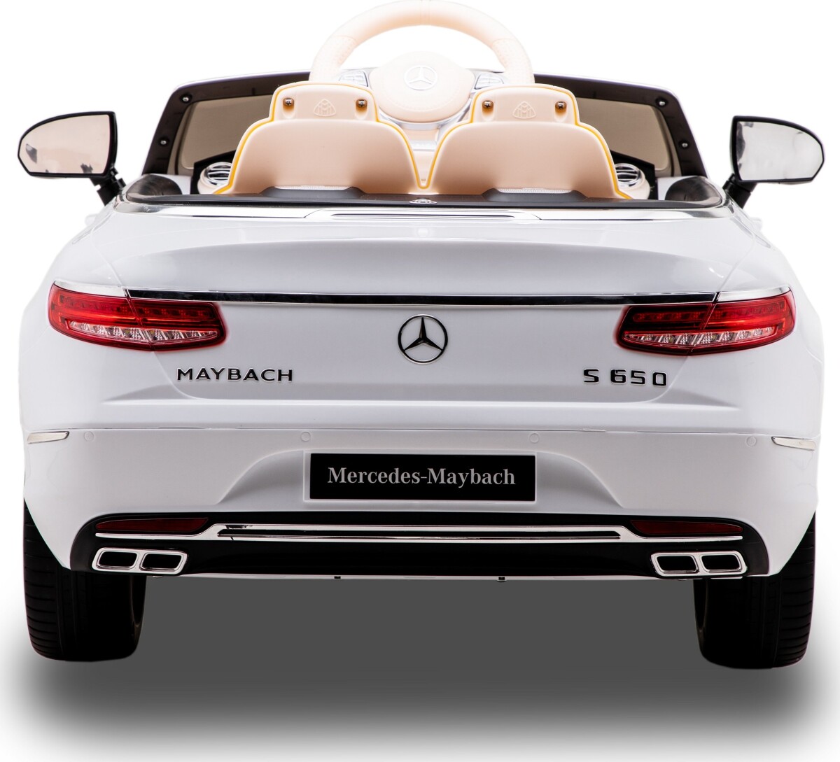 Mercedes-Maybach Cabriolet Elbil Til Børn - Race N' Ride - Hvid