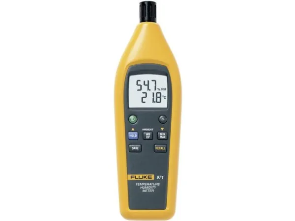Fluke 971 Luftfugtighedsmåler (hygrometer) Kalibreret (ISO) 10 % rF 90 % rF Dataloggerfunktion, Dugpunkts/skimmelsvampsvisning