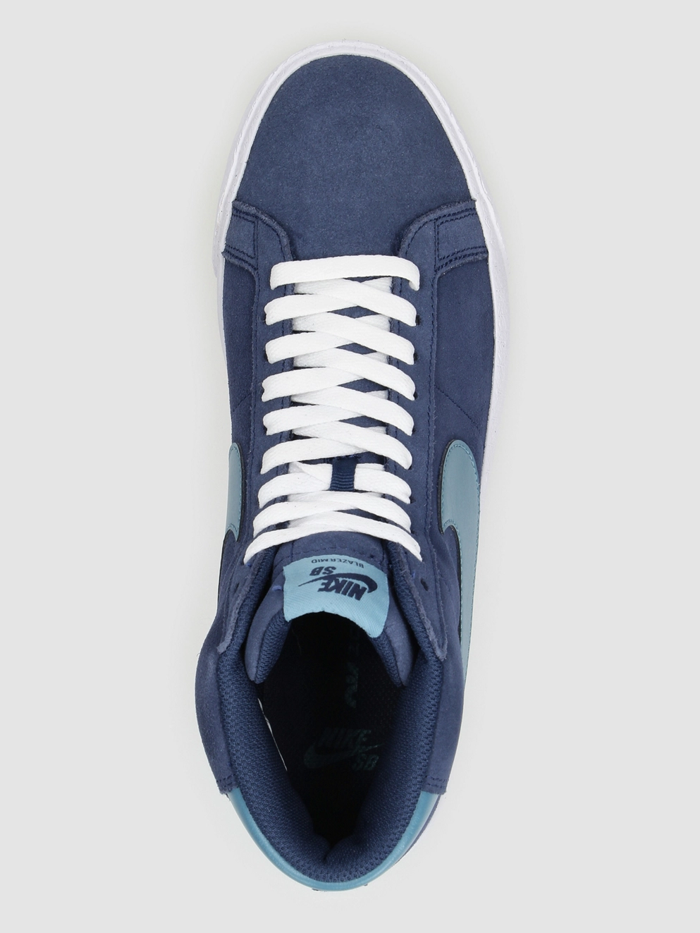Nike Zoom Blazer Mid Skate Shoes midnight navy/noise aqua