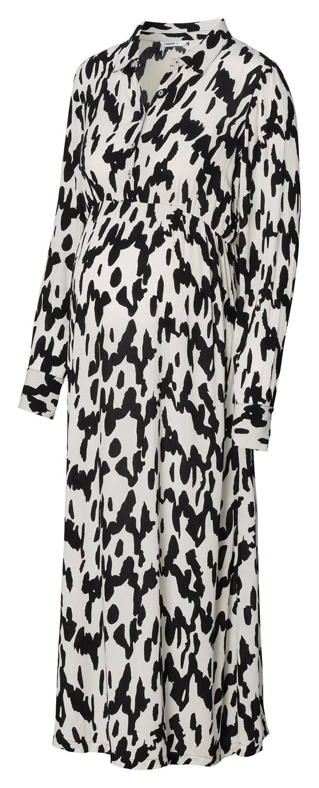 Noppies Maternity Jurk met voedingsfunctie Kiki - Wavy Black Print