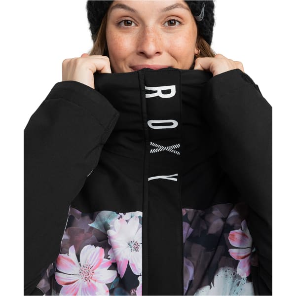 Veste de ski ROXY GALAXY SNJT TRUE BLACK BLURRY FLOWER