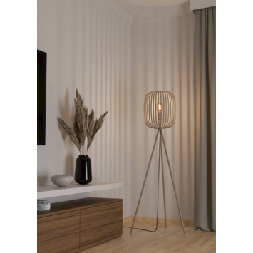 EGLO vloerlamp Romazzina zandkleur