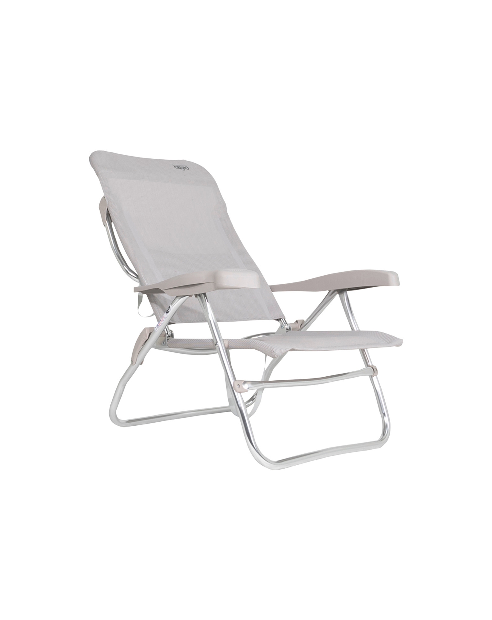 Crespo AL/223 Classic Strandstuhl / Liege hellgrau