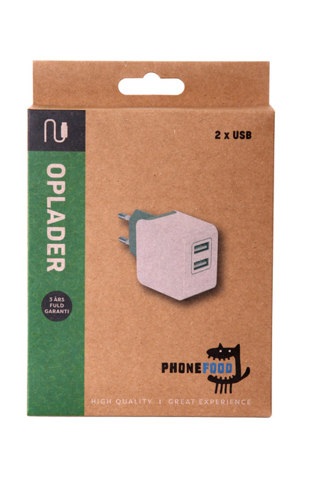 Oplader med 2 USB porte