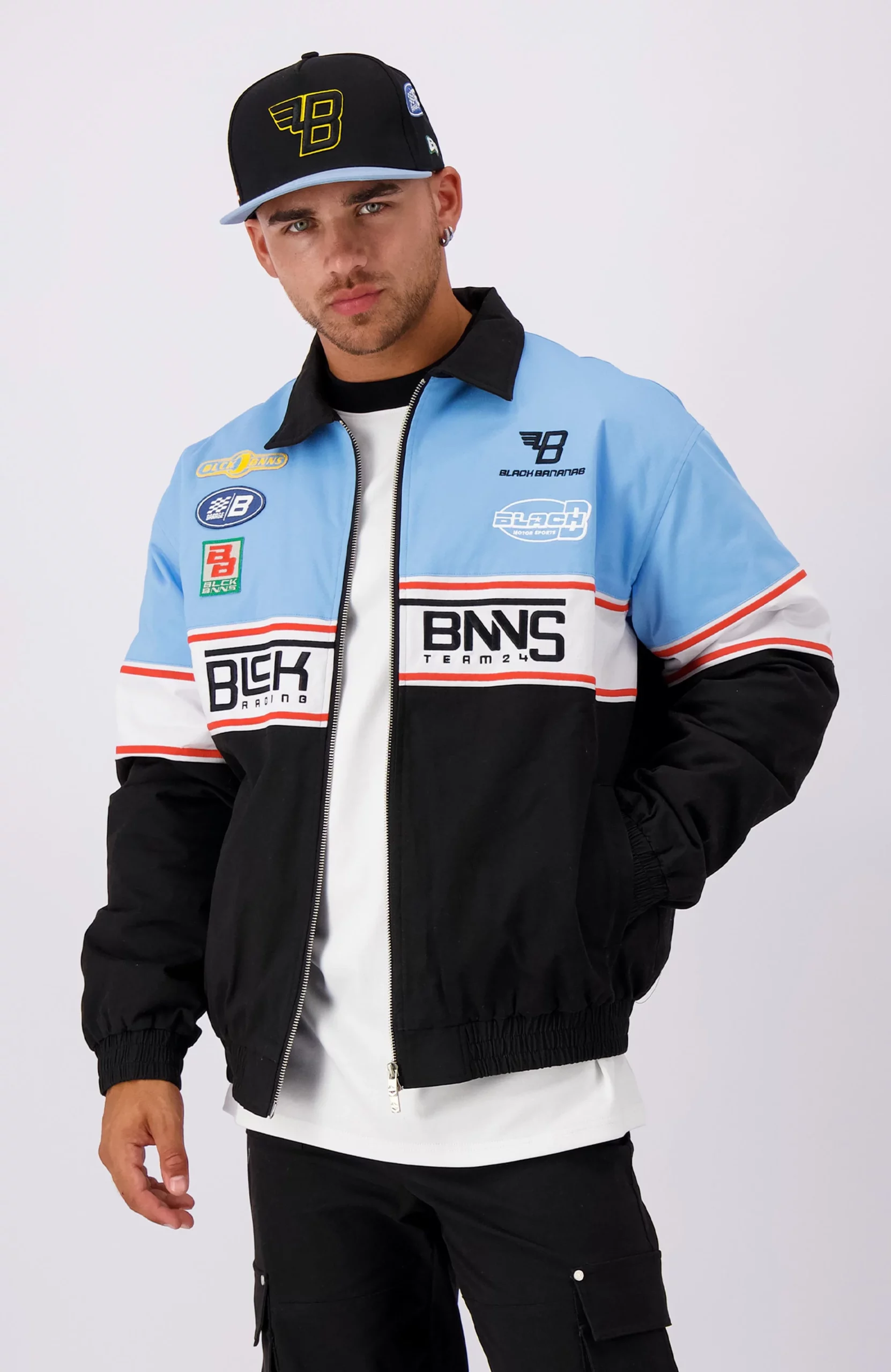 Black Bananas Racing Jack Heren Zwart/Blauw