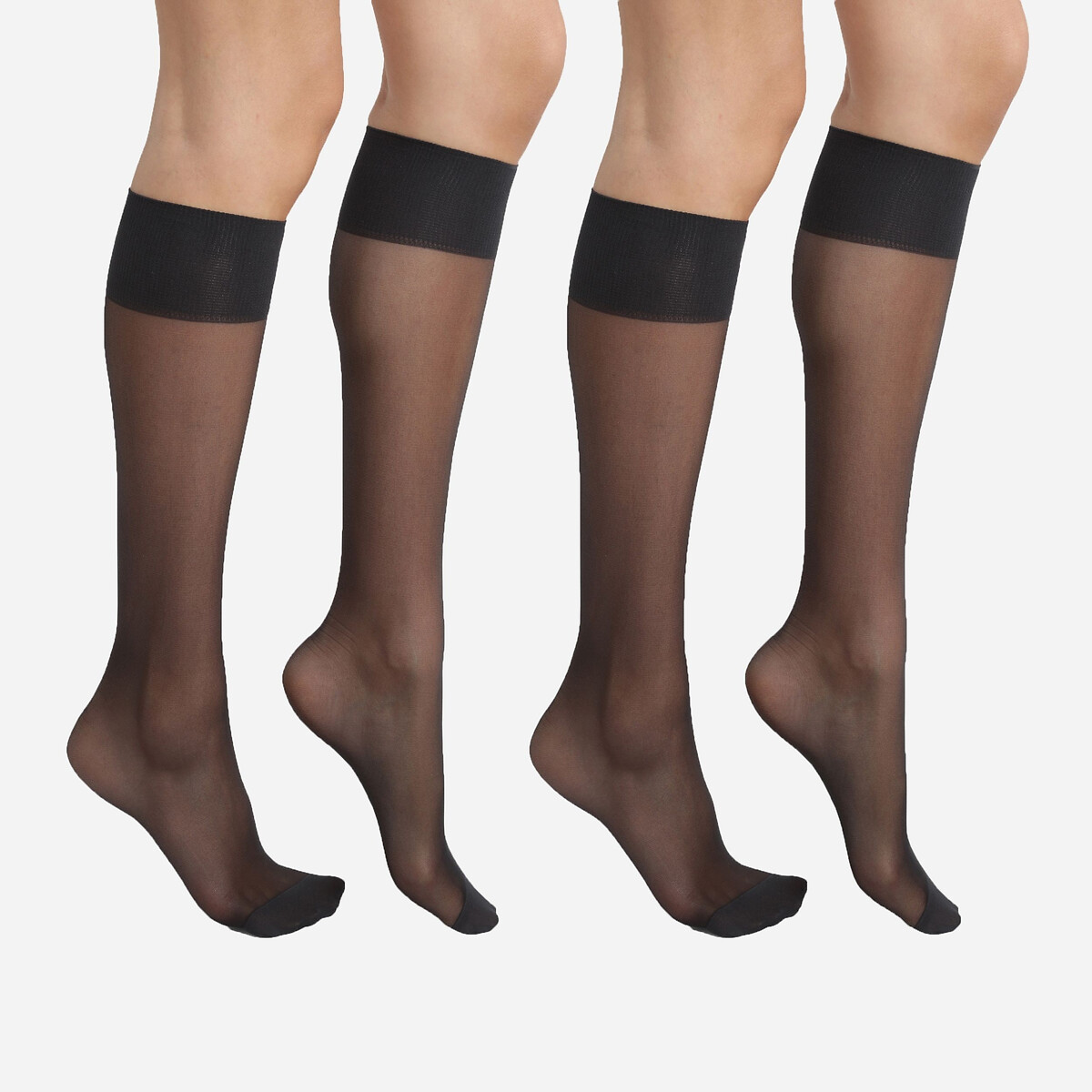 DIM<br>Conjunto de 2 pares de meias até o joelho Ultra Resist Ultra Resist 20D