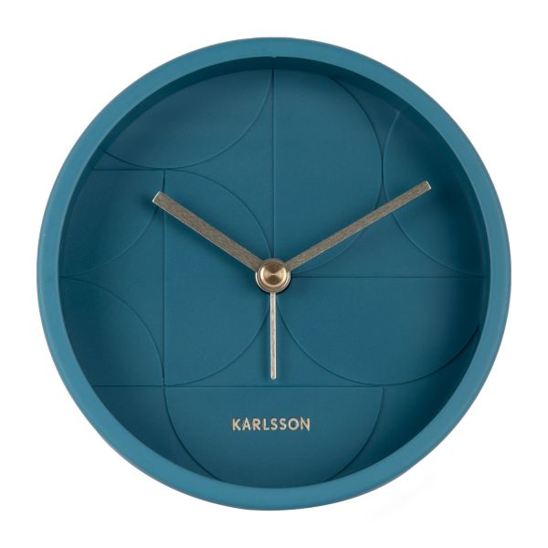 Karlsson Echelon Circular Wekker - Donker Blauw