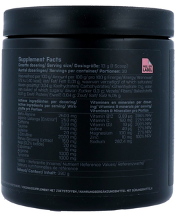 XXL Nutrition Black Label Pre-workout - Raspberry 390GR