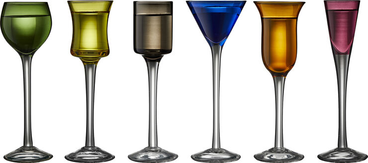 Lyngby Glas Snapseglas p/fod 6 ass. Ass.