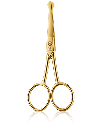 Pfeilring Scheren Herrenschere, vergoldet 10cm