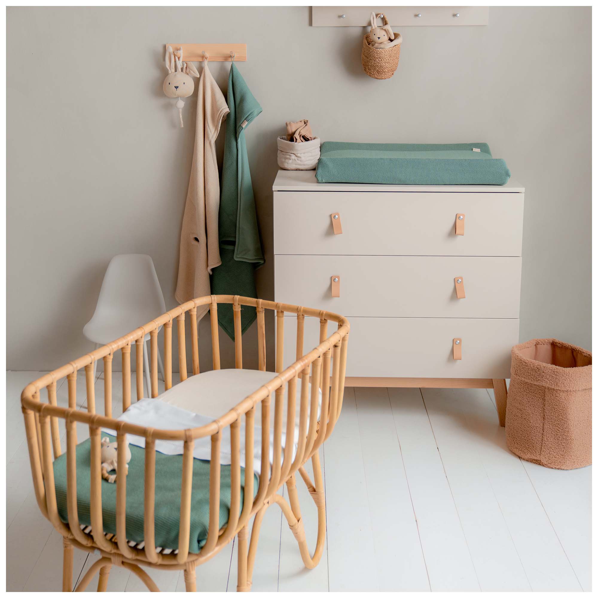 Prénatal wiegdeken Little Knits groen