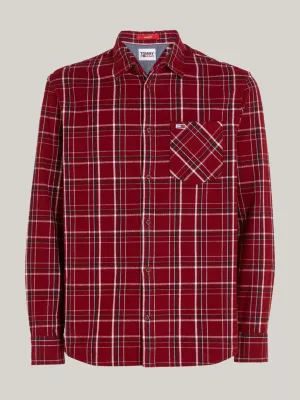 Camisa xadrez escovada de corte clássico