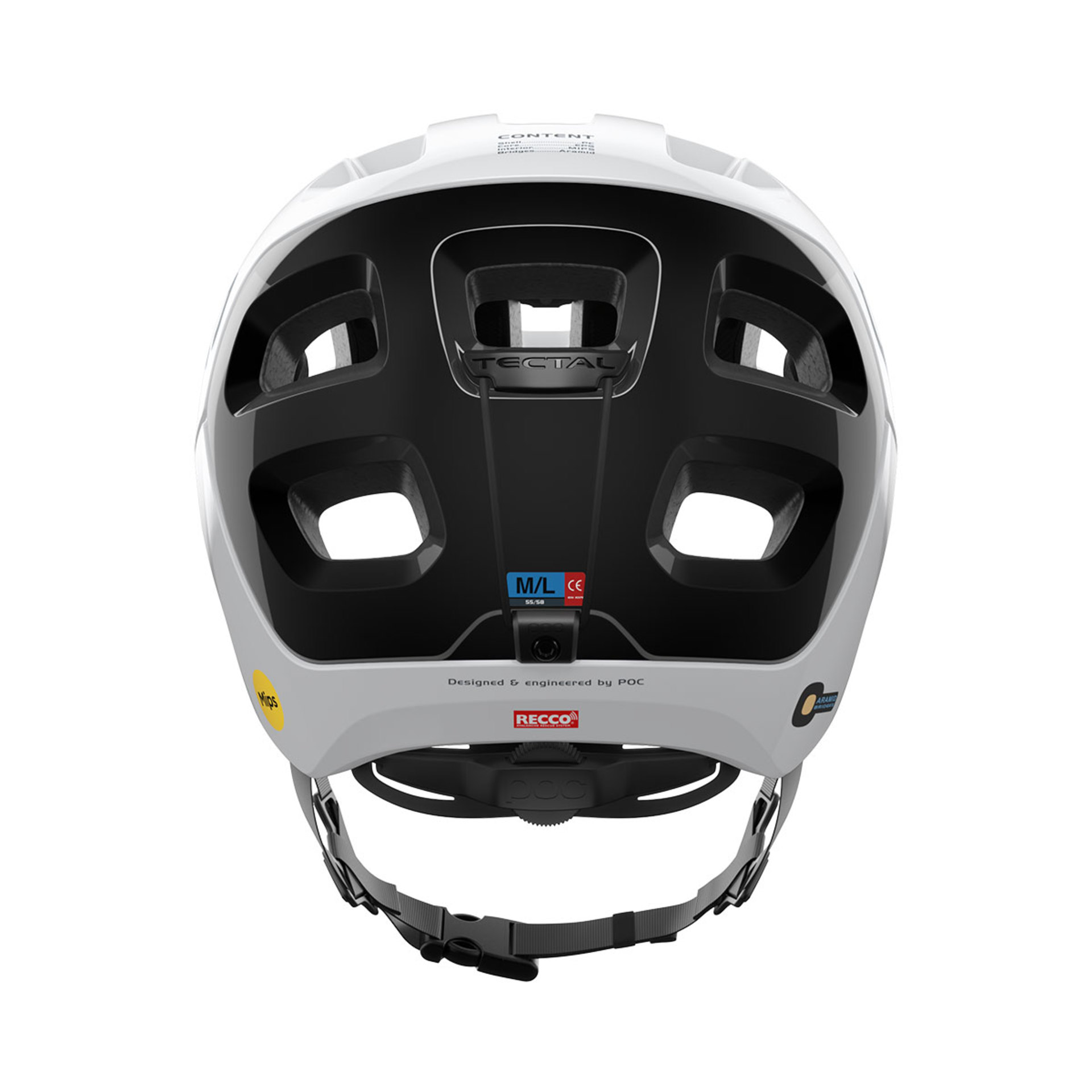 POC Tectal Race MIPS MTB Fietshelm Wit/Zwart