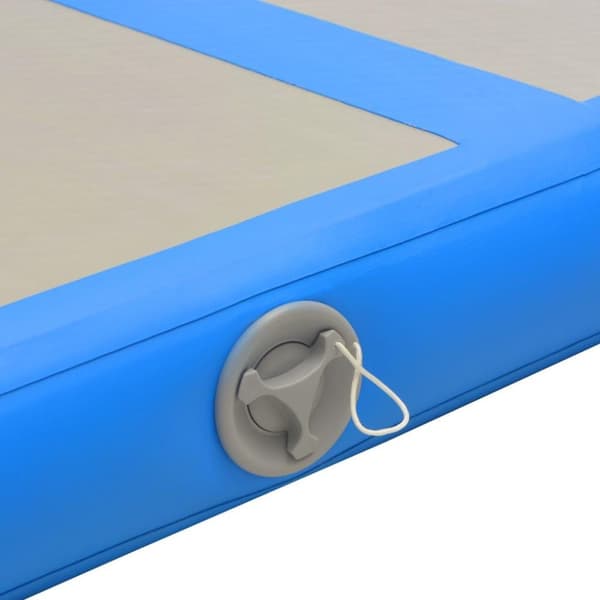 vidaXL Oppblåsbar gymnastikkmatte med pumpe 600x100x10 cm PVC blå
