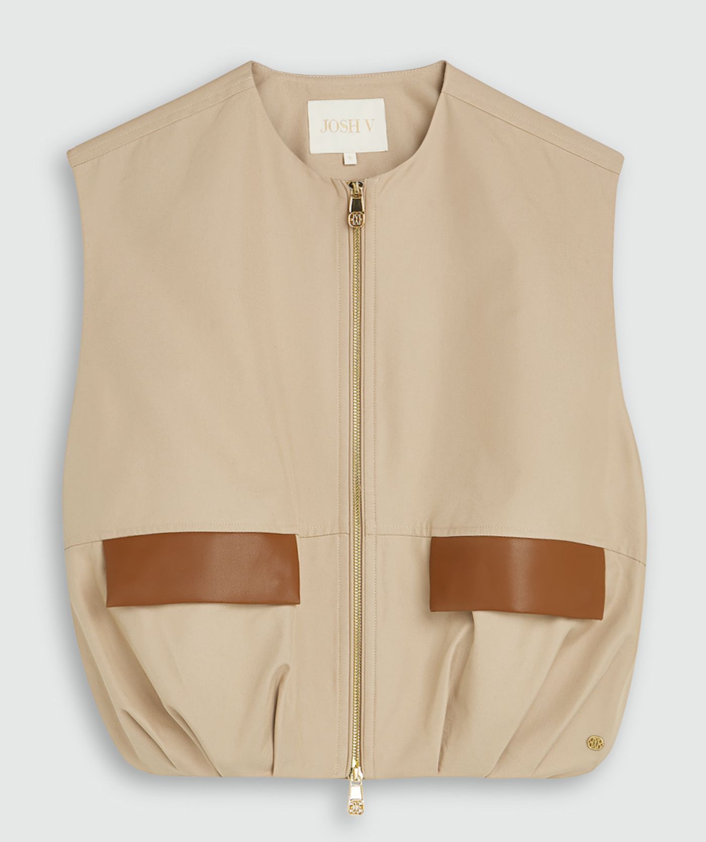 JV-PACEY oversized gilet - beige