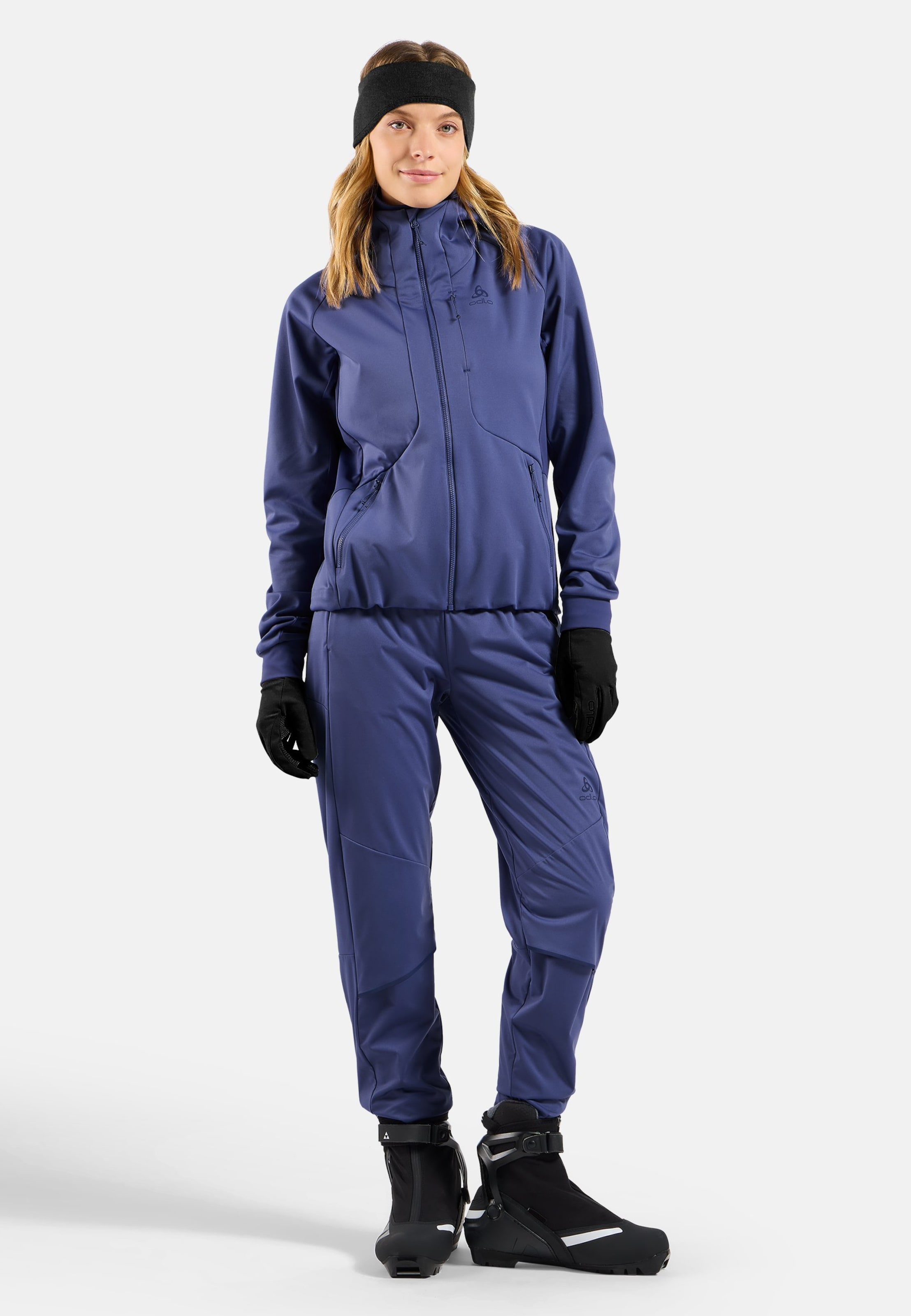 Winddichte Zeroweight X-Warm Langlaufjacke in Skipper Blue