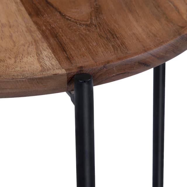WOMO-DESIGN sidebord Sæt med 2 40x55cm Ø / Ø 35x50cm, naturlig sort, unikke,