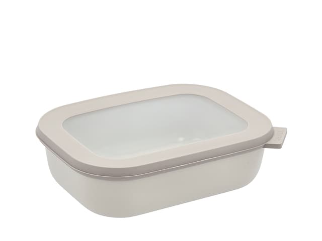 Mepal Rektangulær skål m/låg Nordic white
