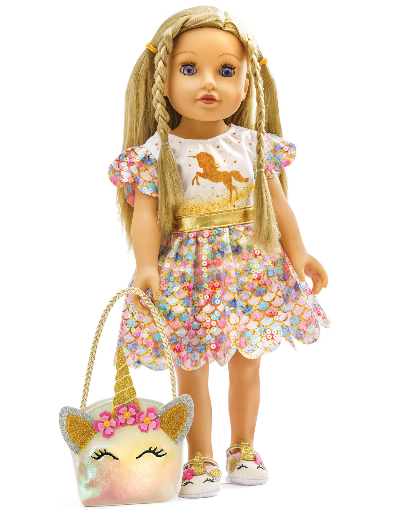 Puppentasche LICORNE (35-45 cm) in gold