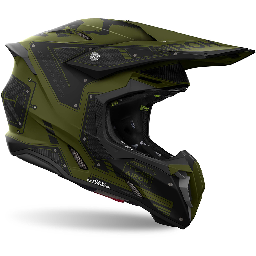 Airoh - Casque Twist 3 Military Kaki / Noir / Mat