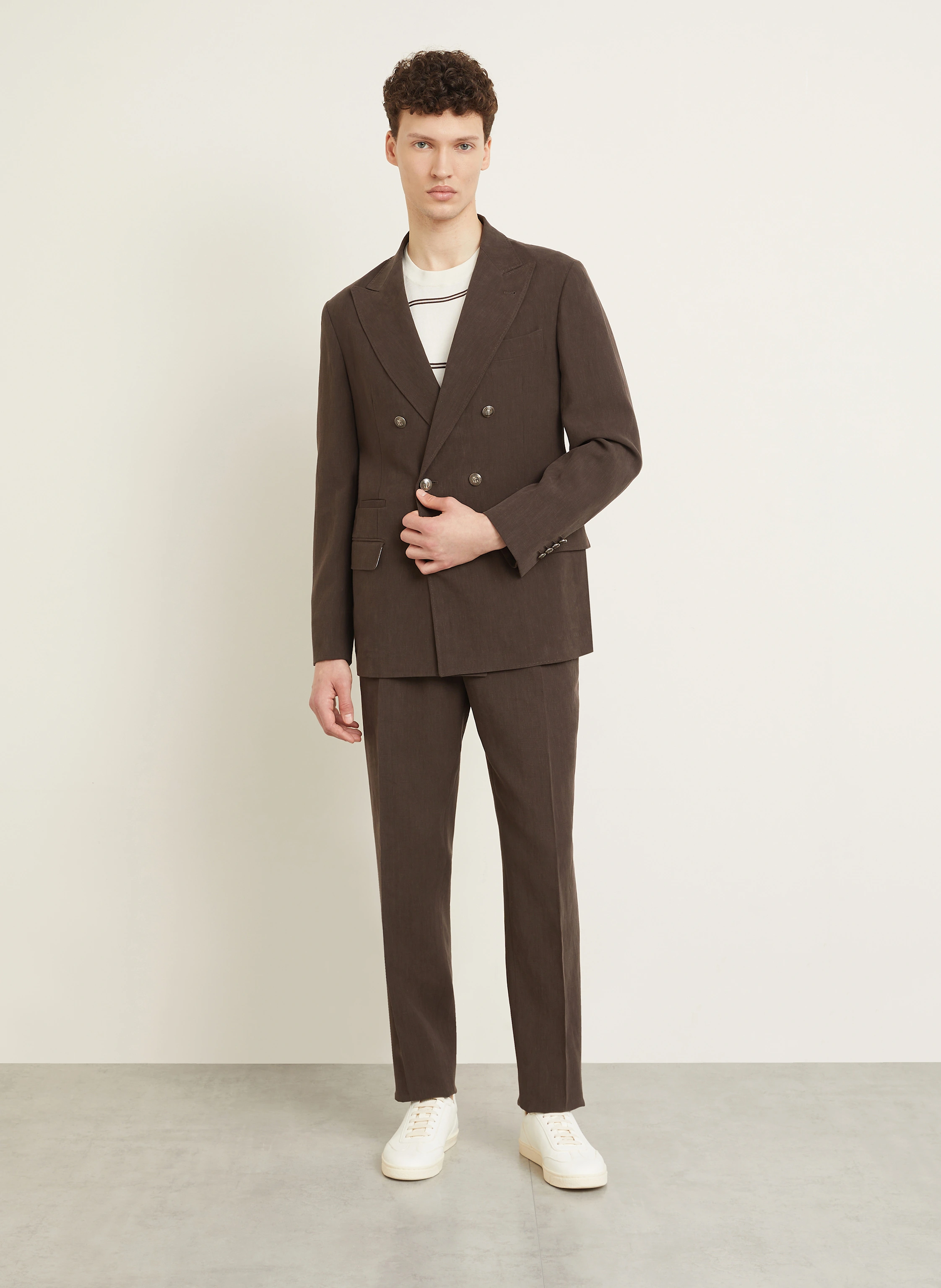 BRUNELLO CUCINELLI Anzug Extra Slim Fit aus Leinen