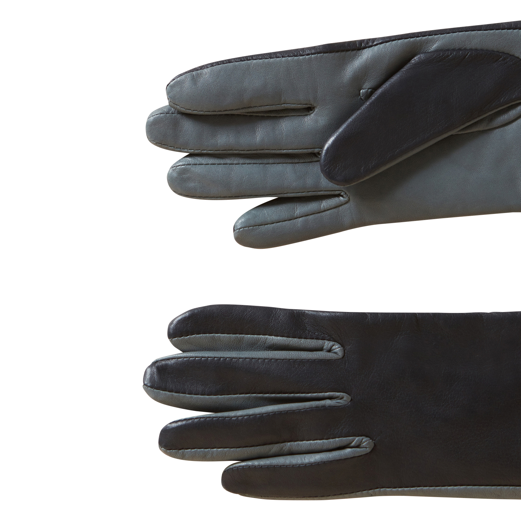 Gants long en cuir | Noir