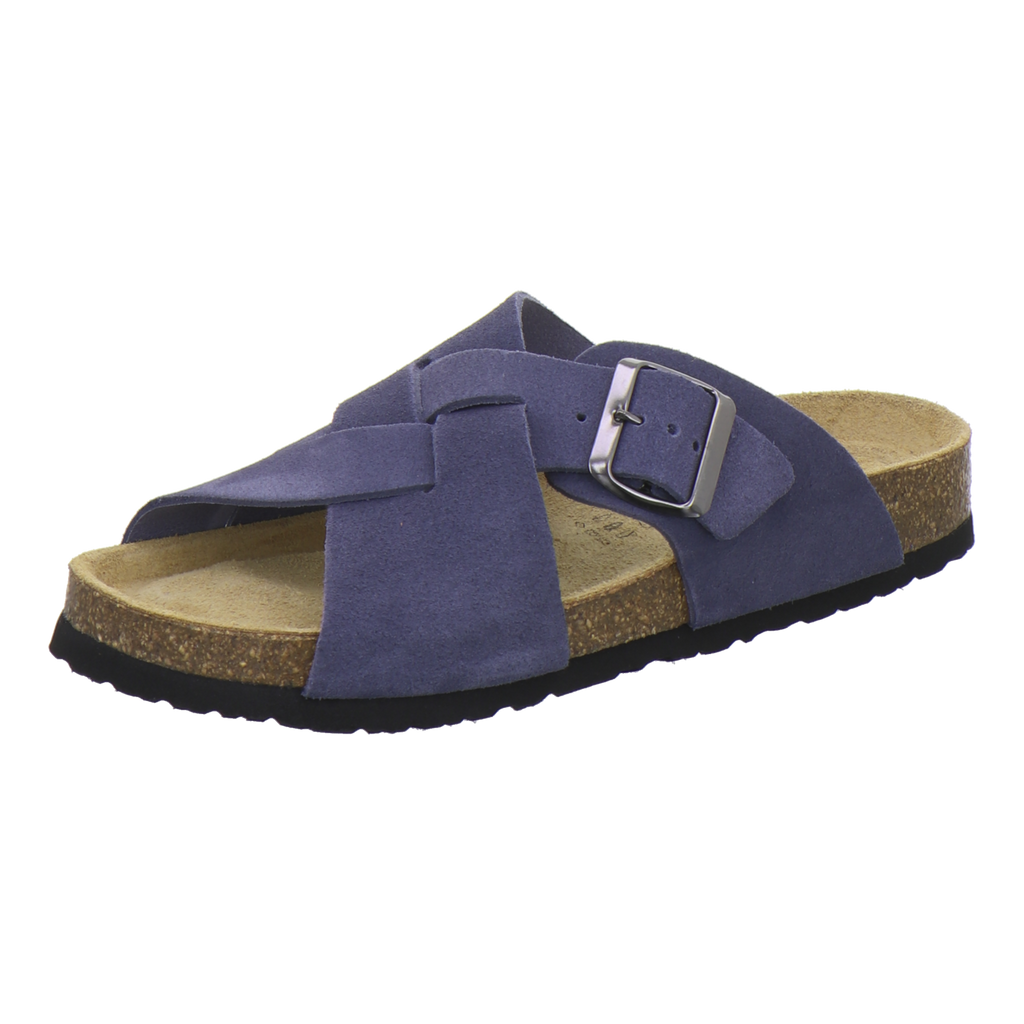 modische Pantoletten Damen Kralle azzurro