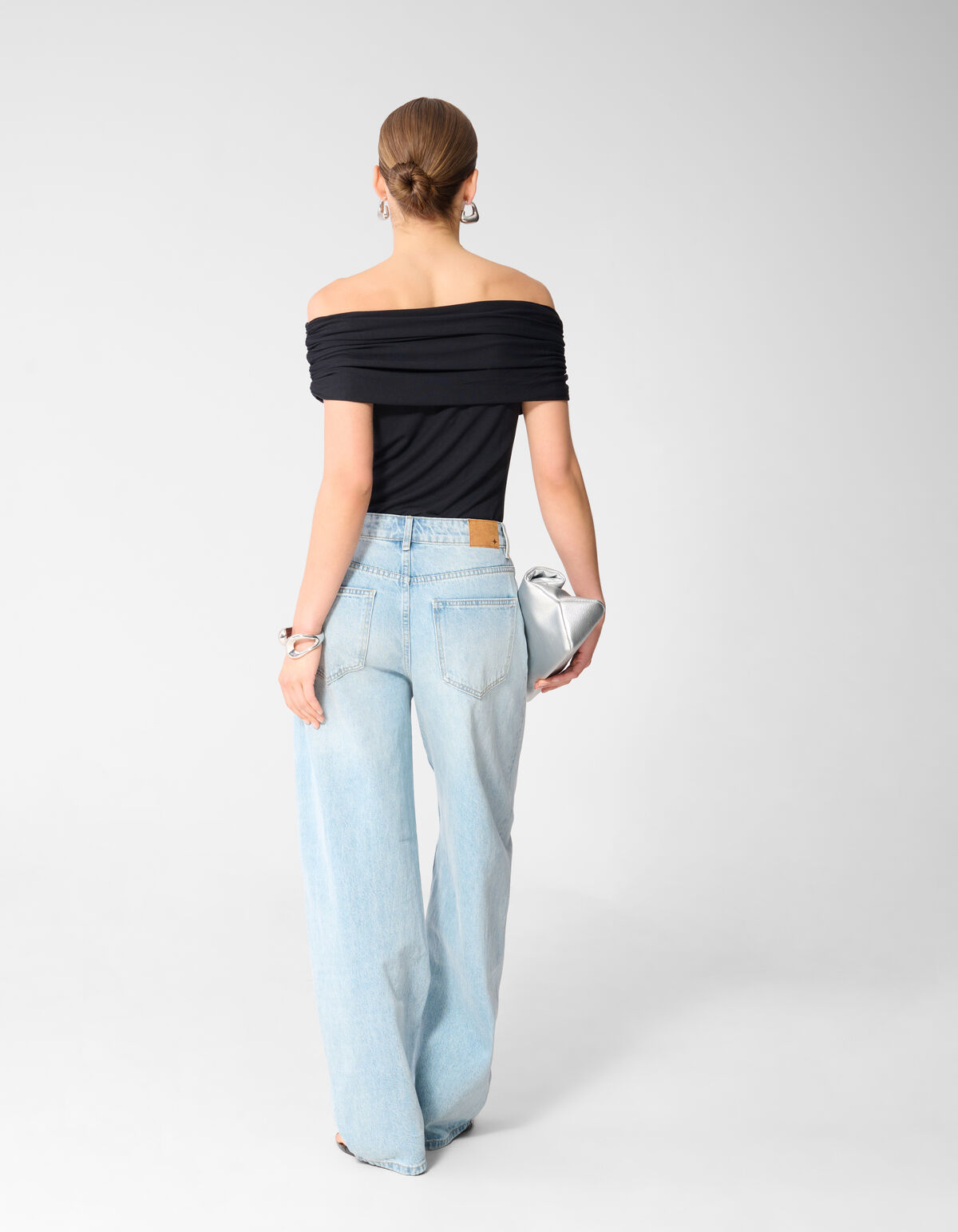 Off Shoulder Top Zwart