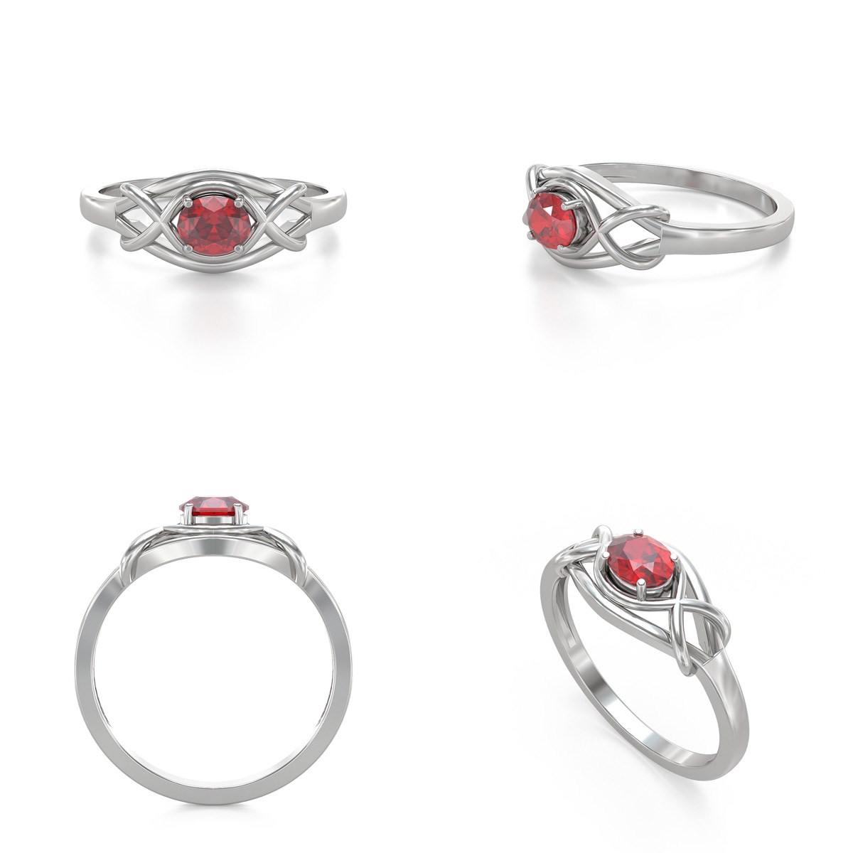 Bague ADEN Rubis sur Argent 925 1.870grs