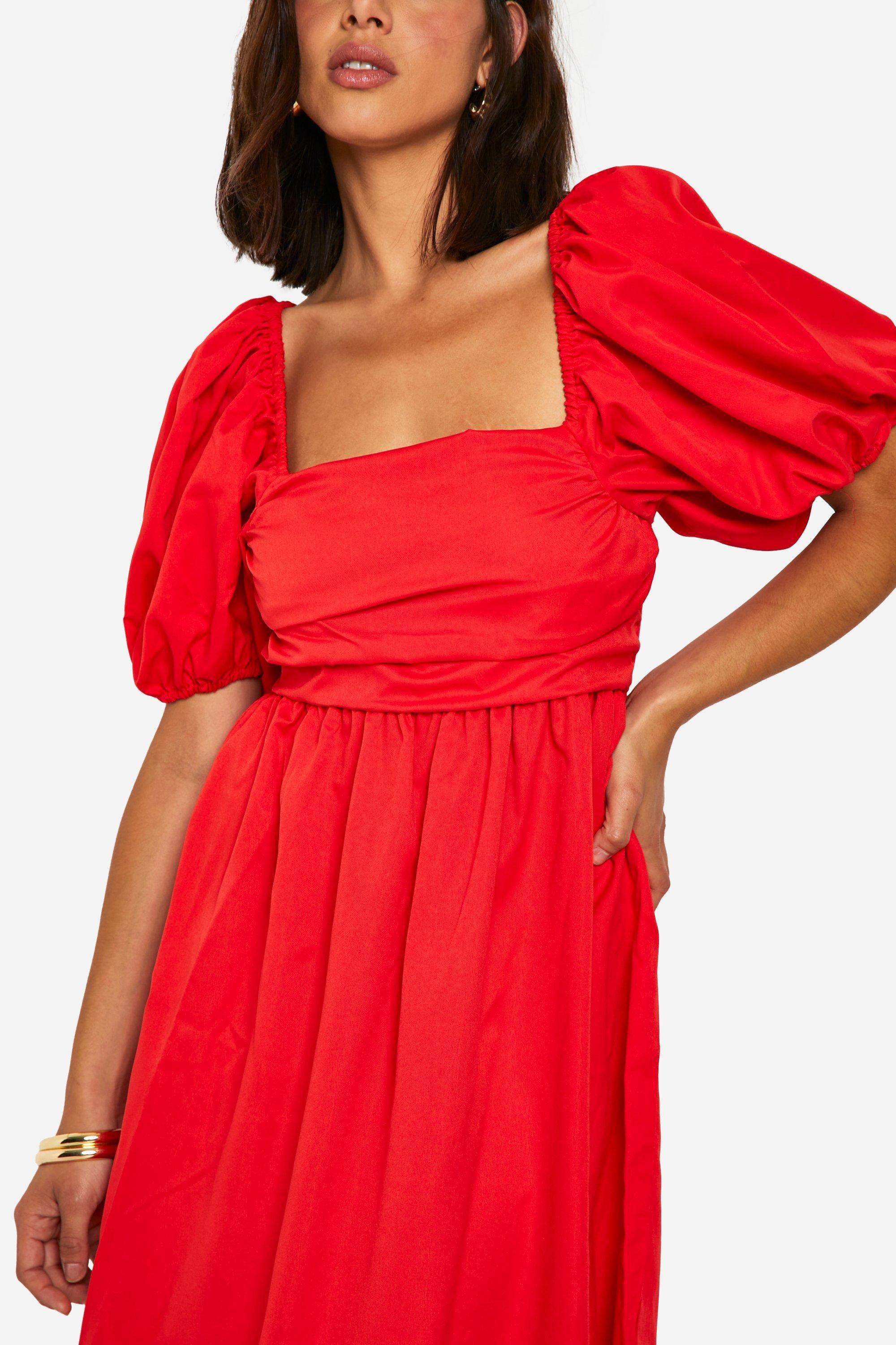 boohoo Robe midaxi à manches bouffantes volumineuses