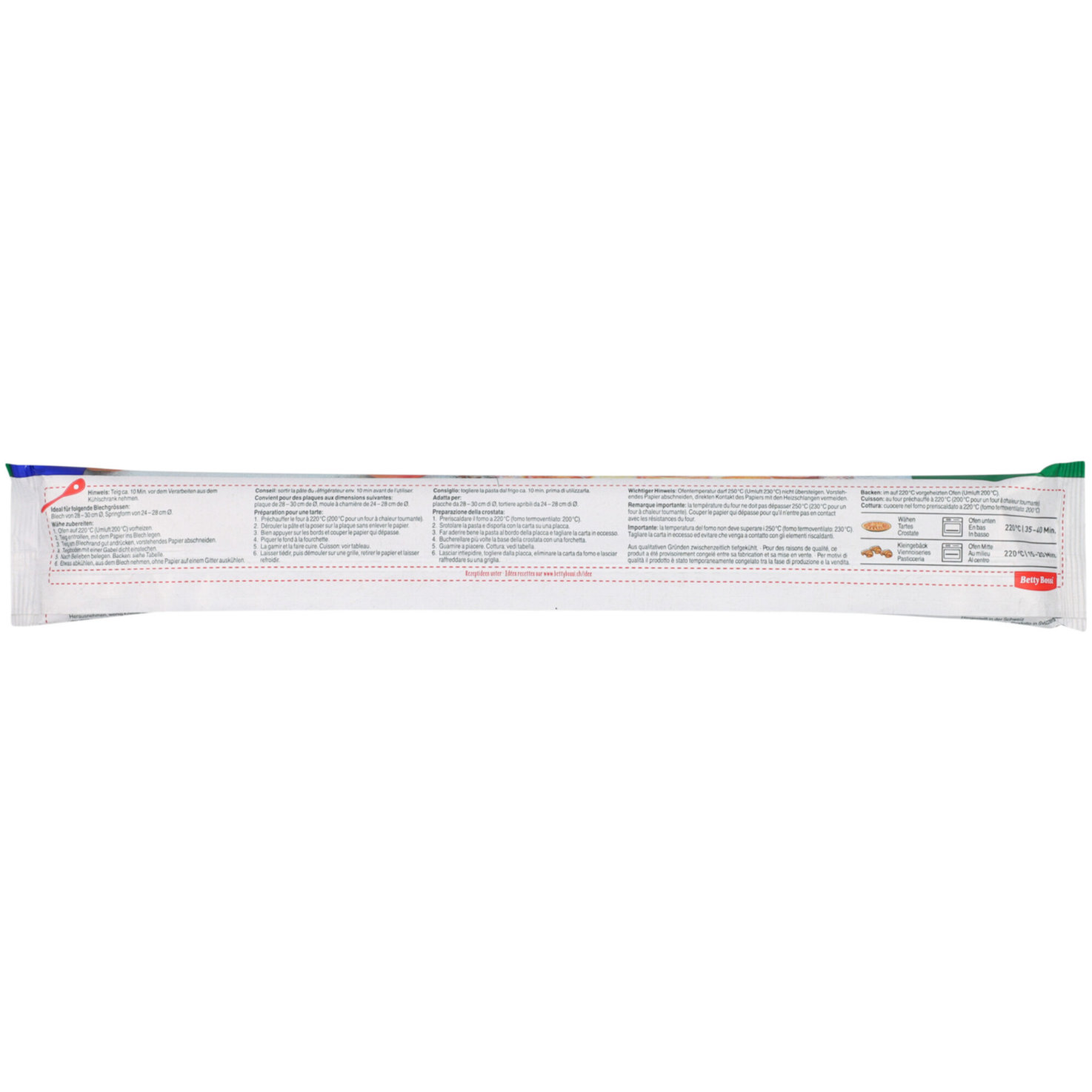 Betty Bossi Naturaplan Bio Dinkel-Kuchenteig rund ausgewallt Ø32cm
