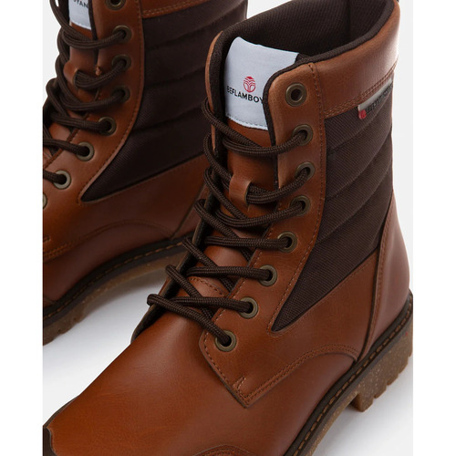 Beflamboyant - CHOCOLATE COCO HIGH TOP VEGAN BOOTS Marrón