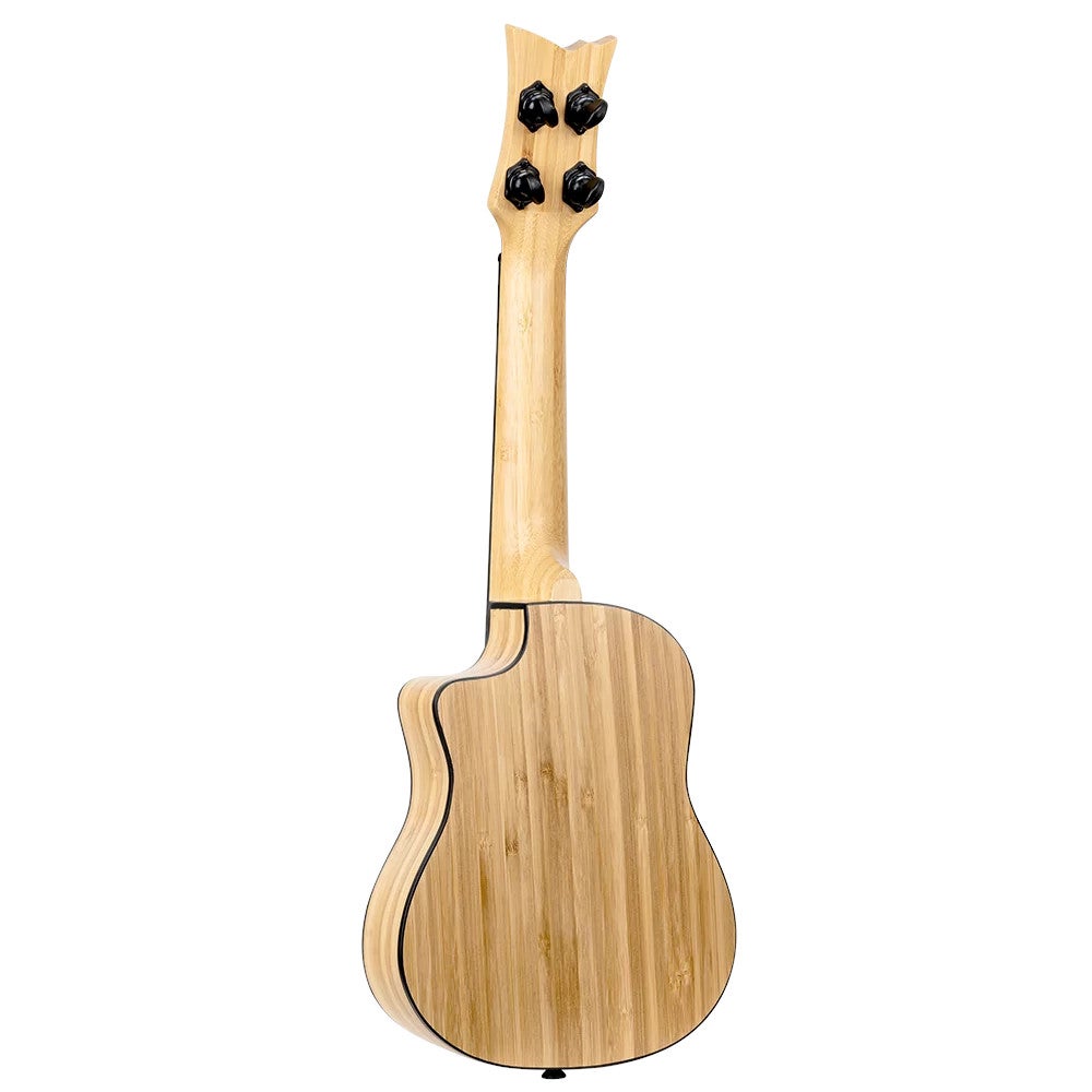Ortega RUNAB-SO Bamboo Series Soprano Size Ukulele Natural E/A sopraan ukelele met gigbag