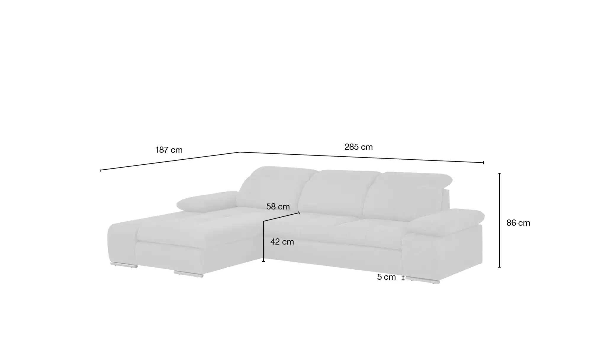 switch Ecksofa Webstoff Avilla