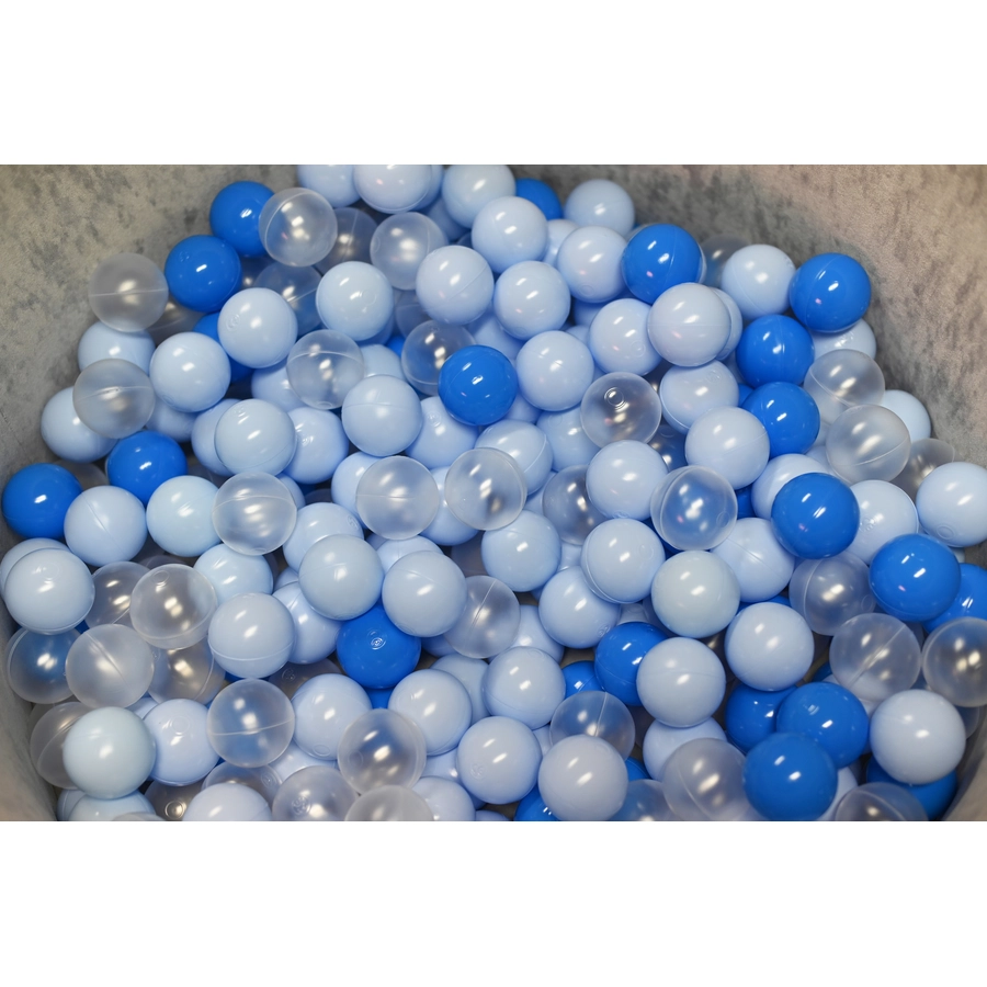 knorr toys® Bällebad soft - Grey - 300 balls soft bluebluetransparent grau