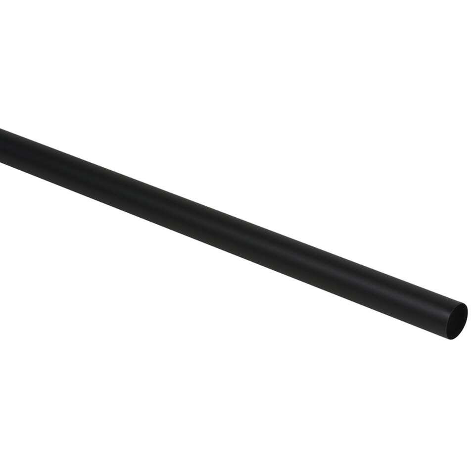 Gordijnroede 240cm zwart metaal - Ø16mm (1209078)