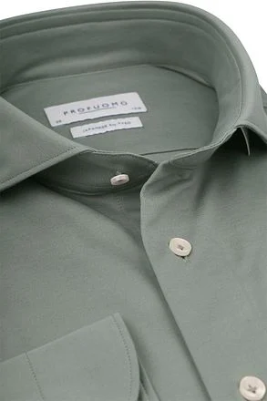 Profuomo Japanese Knitted Overhemd Groen PP2H00008A-Z kopen