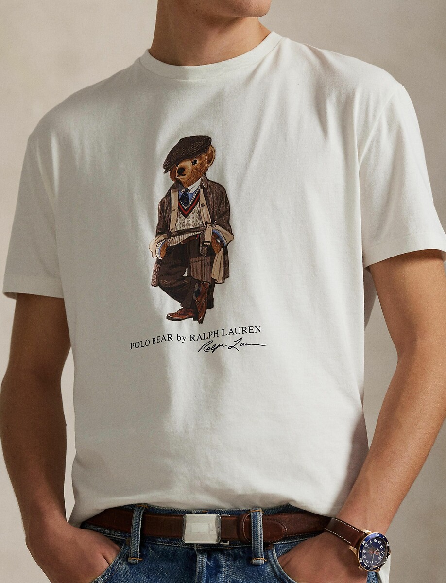 POLO RALPH LAUREN<br>Camiseta de manga curta com o logotipo do urso