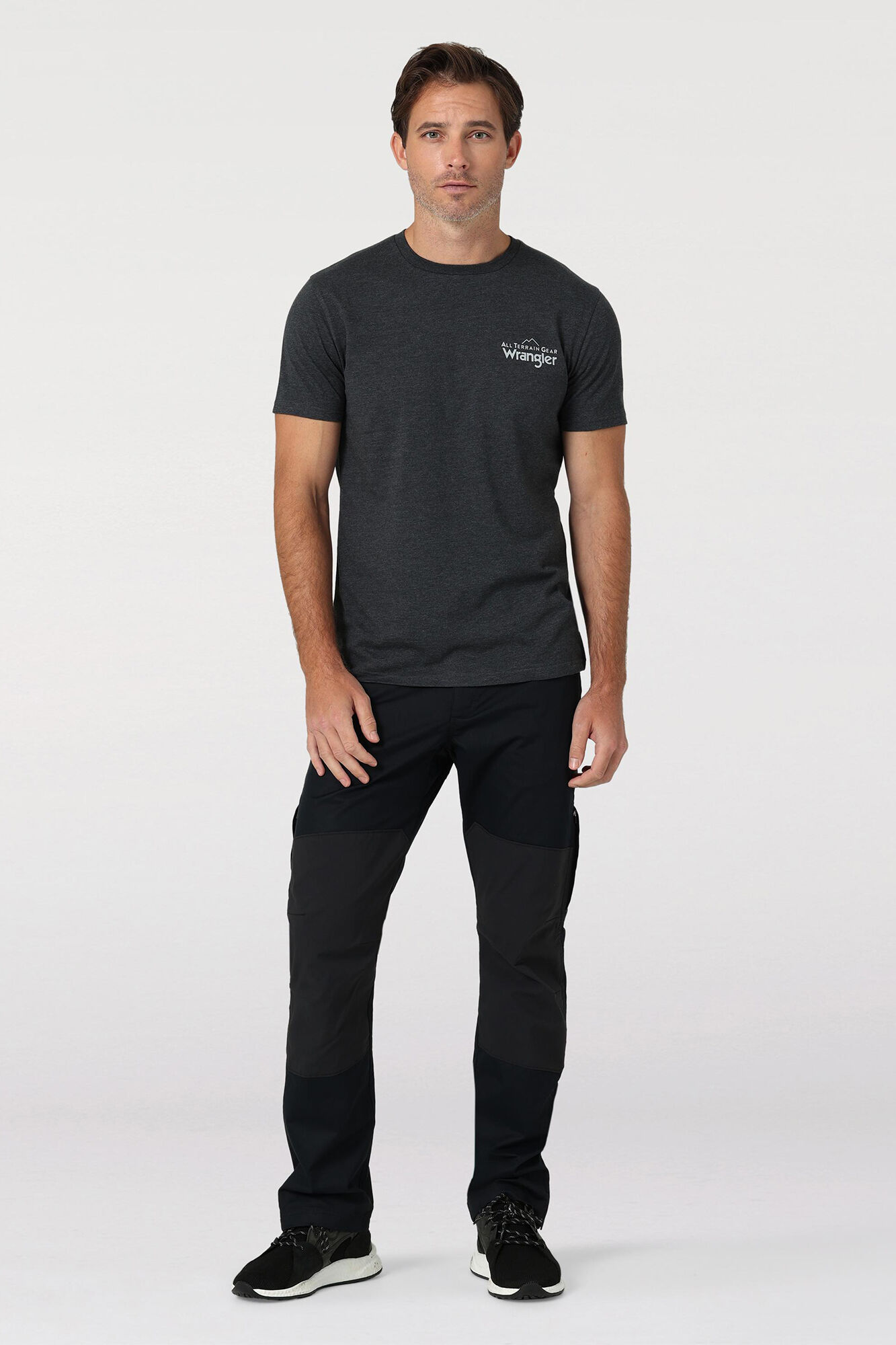Camiseta básica com logo - Cinza escuro