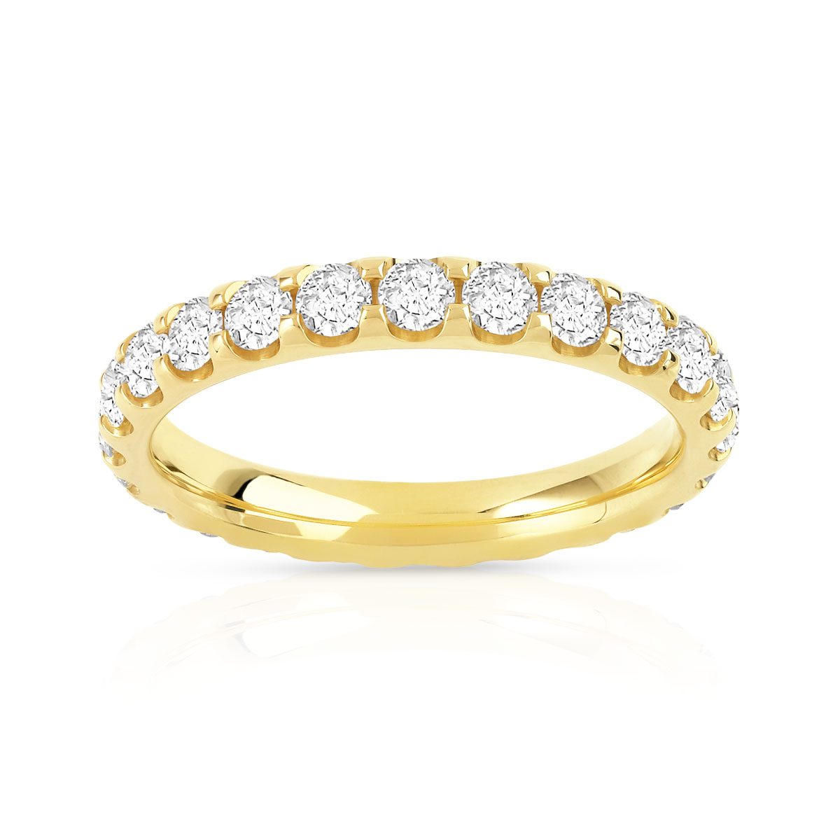 Alliance or 750 jaune diamant