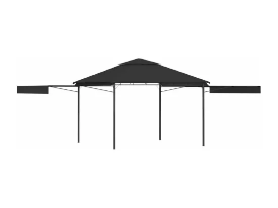 Belvédère et double toits étentus 3x3x2,75 m Anthracite 180g/m²