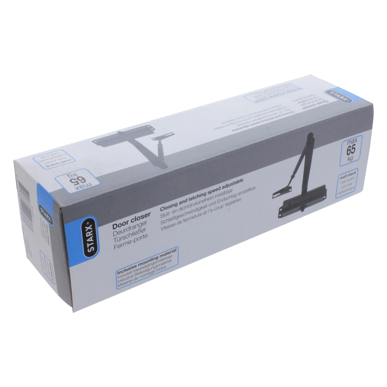 Starx 43.405.11 Deurdranger 40-65kg - Aluminium - Mat zwart
