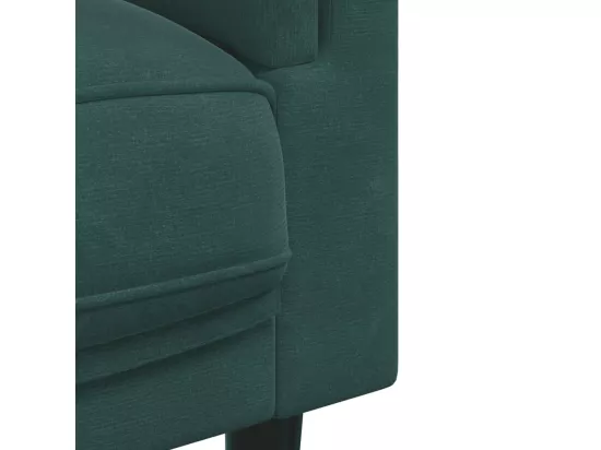 Ensemble de canapés 2 pièces avec coussins vert foncé velours
