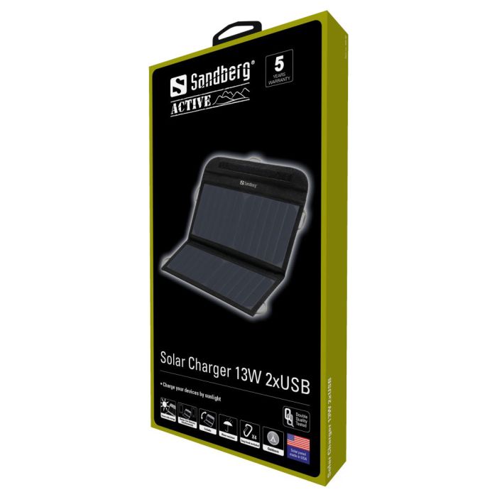 Sandberg Solar Charger 13W 2xUSB solpanel
