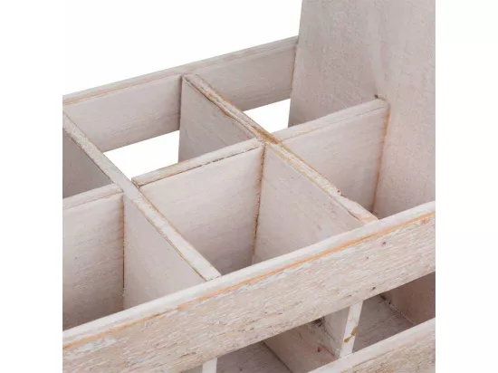 Casier à bouteilles en bois marron 37x19x33h